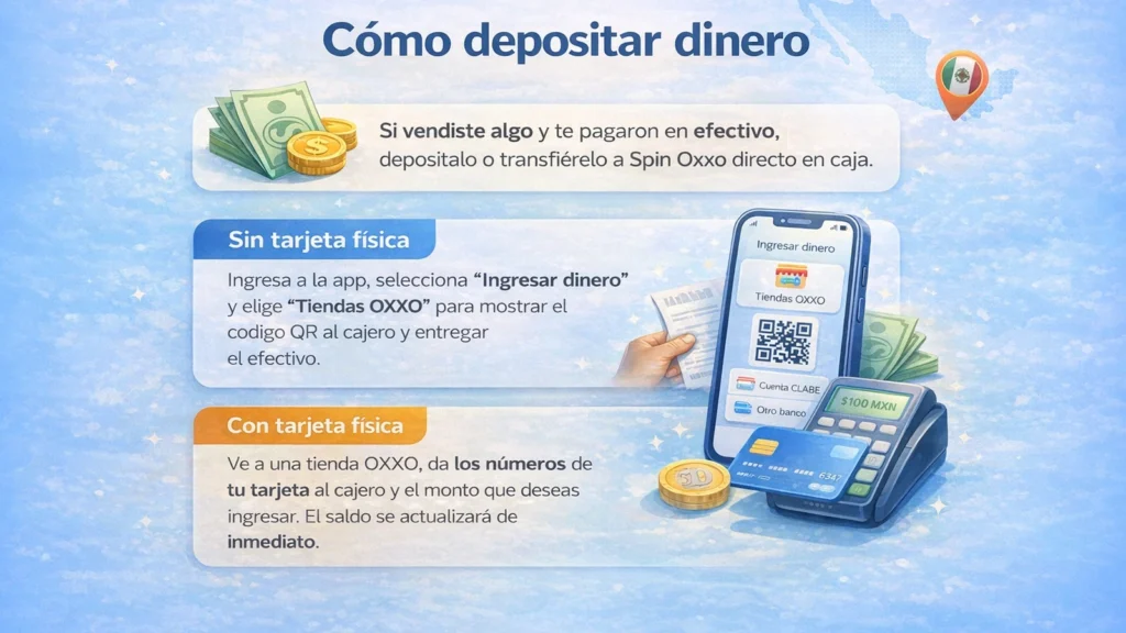 C&oacute;mo depositar dinero a una tarjeta Spin en tienda OXXO