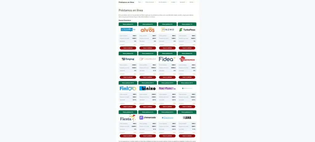 Captura de pantalla del sitio web oficial de Lanaya.mx
