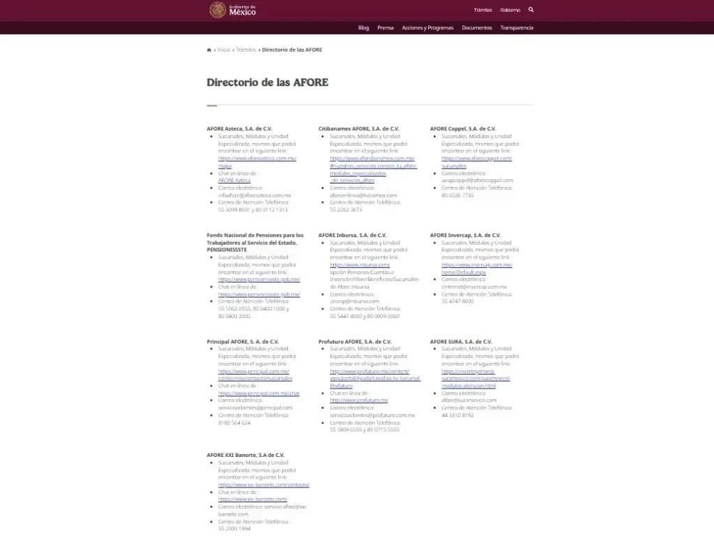 Afores en M&eacute;xico