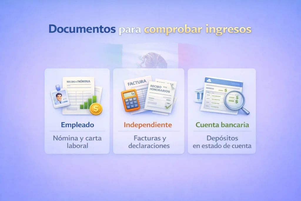 Documentos válidos para comprobar ingresos