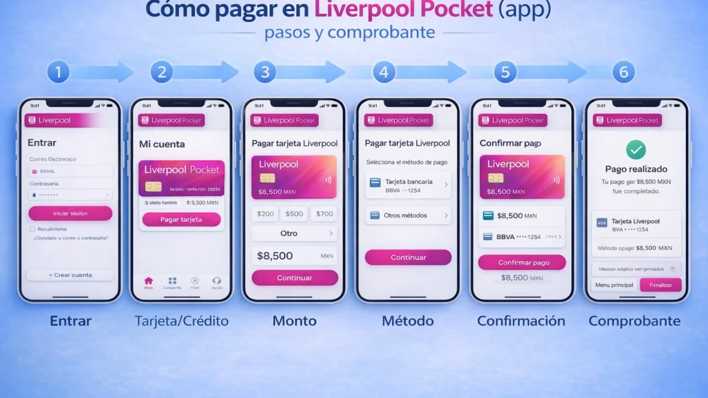 Pagar en Liverpool Pocket: app