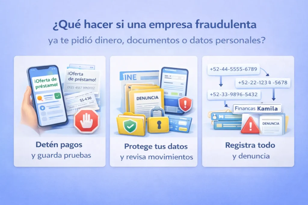 Qu&eacute; hacer si una empresa fraudulenta ya te pidi&oacute; dinero, documentos o datos personales - Finravia