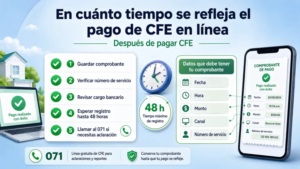 Qu&eacute; revisar si el pago de CFE no se refleja en l&iacute;nea