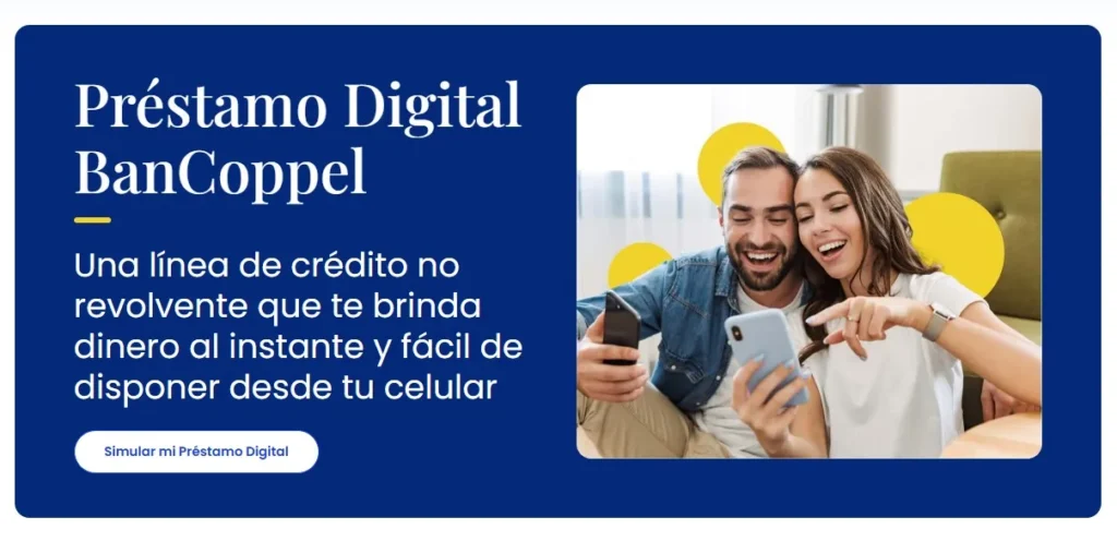 Préstamo Digital BanCoppel en el sitio oficial del banco.