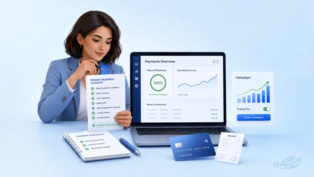 Ad payment checklist before launching online ads